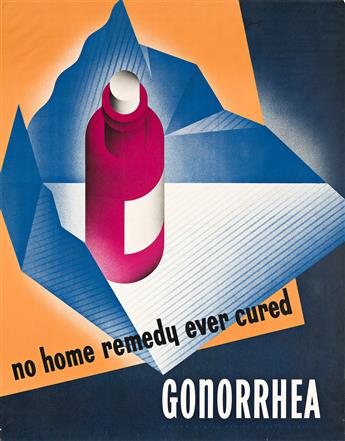 DOROTHY DARLING FELLNAGEL (1913-2006).  [STD PREVENTION / MENS HEALTH]. Two posters. Circa 1945. Each approximately 27¾x21¾ inches, 70